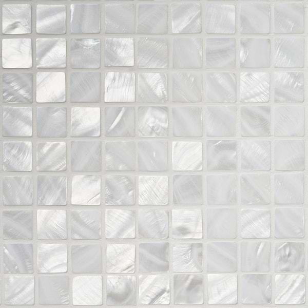 Pearl White Flat 1x1 Squares Polished Pearl