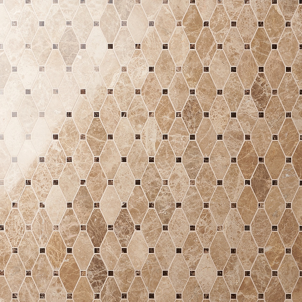 Stella Light Emperador & Dark Emperador Dot Polished Marble