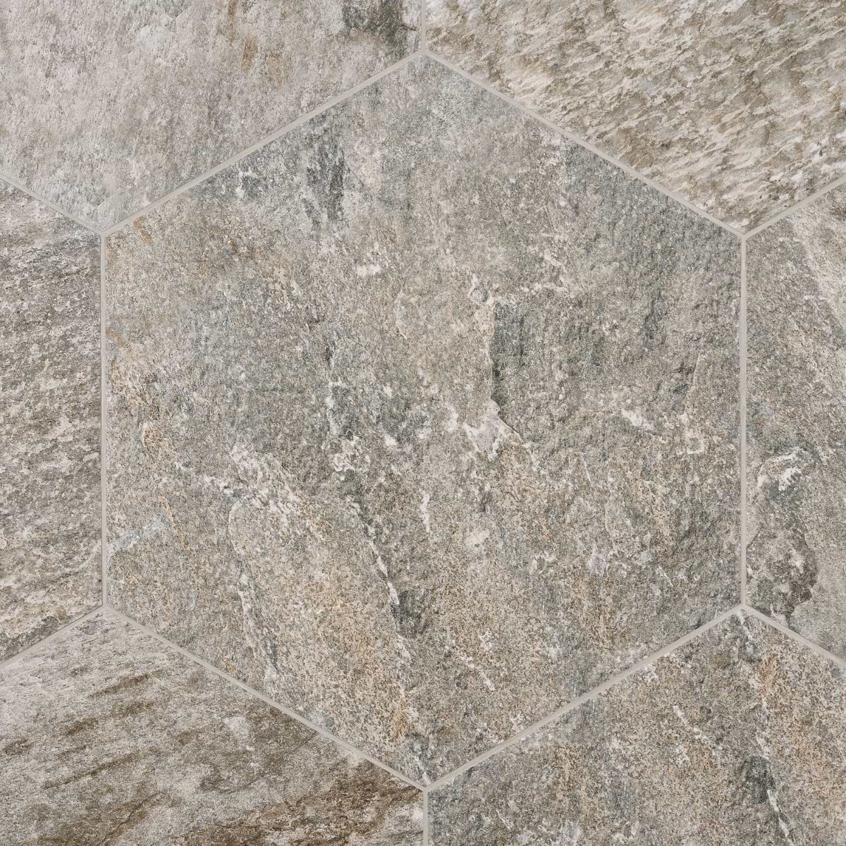 Oberon Storm Gray Porcelain 20" Hexagon Matte Porcelain