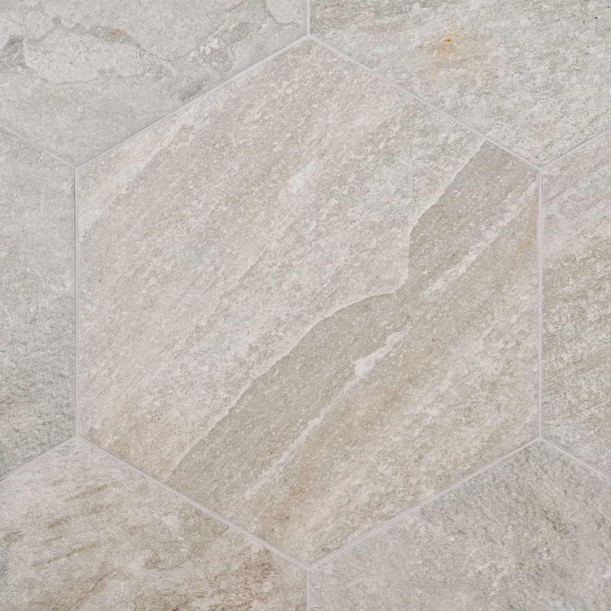 Oberon Smoke White Porcelain 20" Hexagon Matte Porcelain