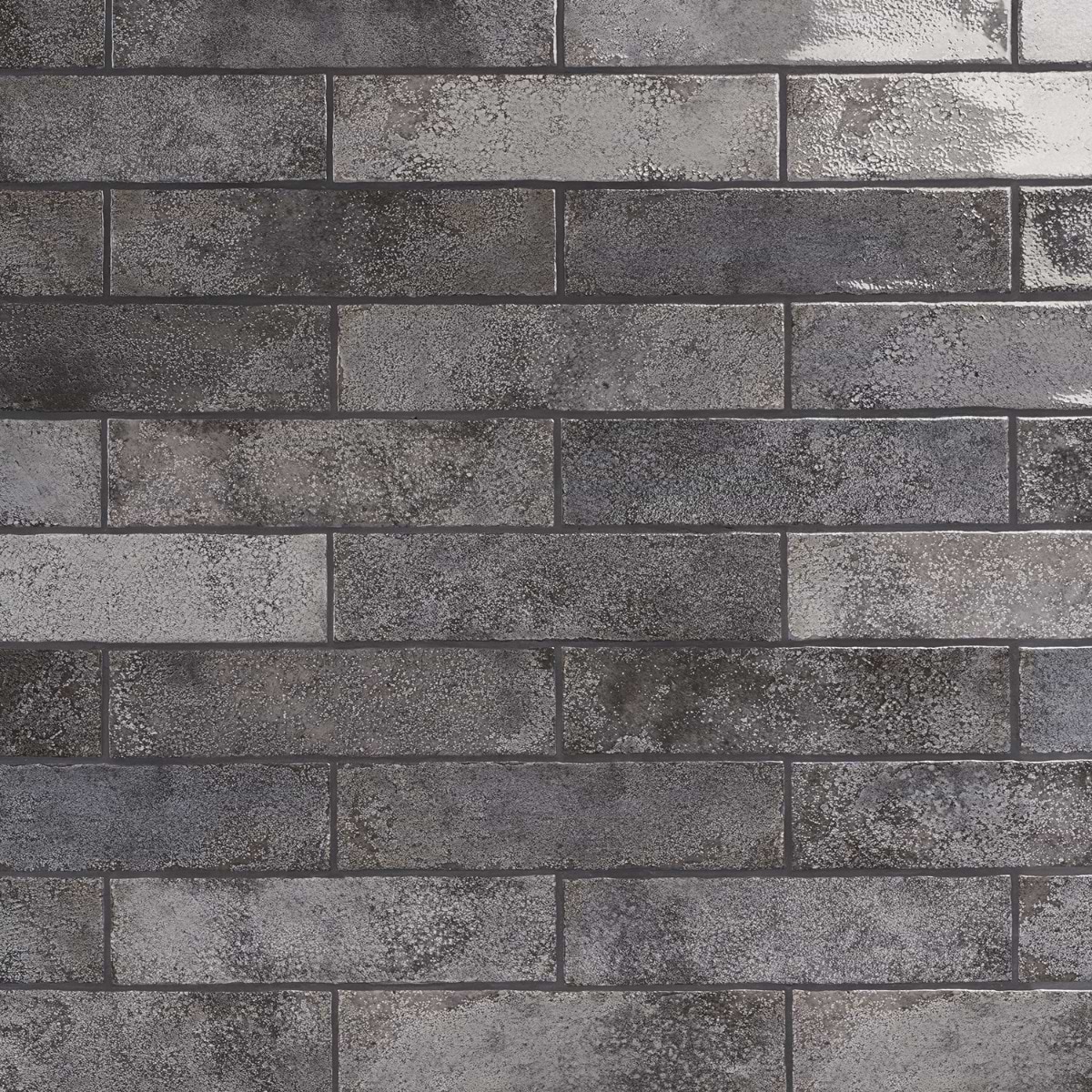 Oken Antracite Gray 3x12 Glossy Ceramic Tile
