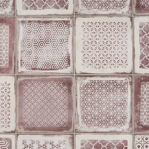 Close Out-Bernalillo Deco Pink Rose 8x8 Matte Porcelain Tile