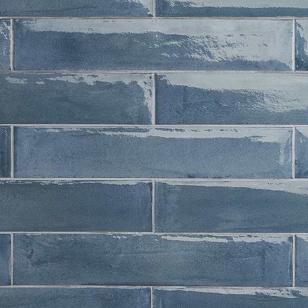 Frammenti Brick Blue Note 3x16 Polished Porcelain