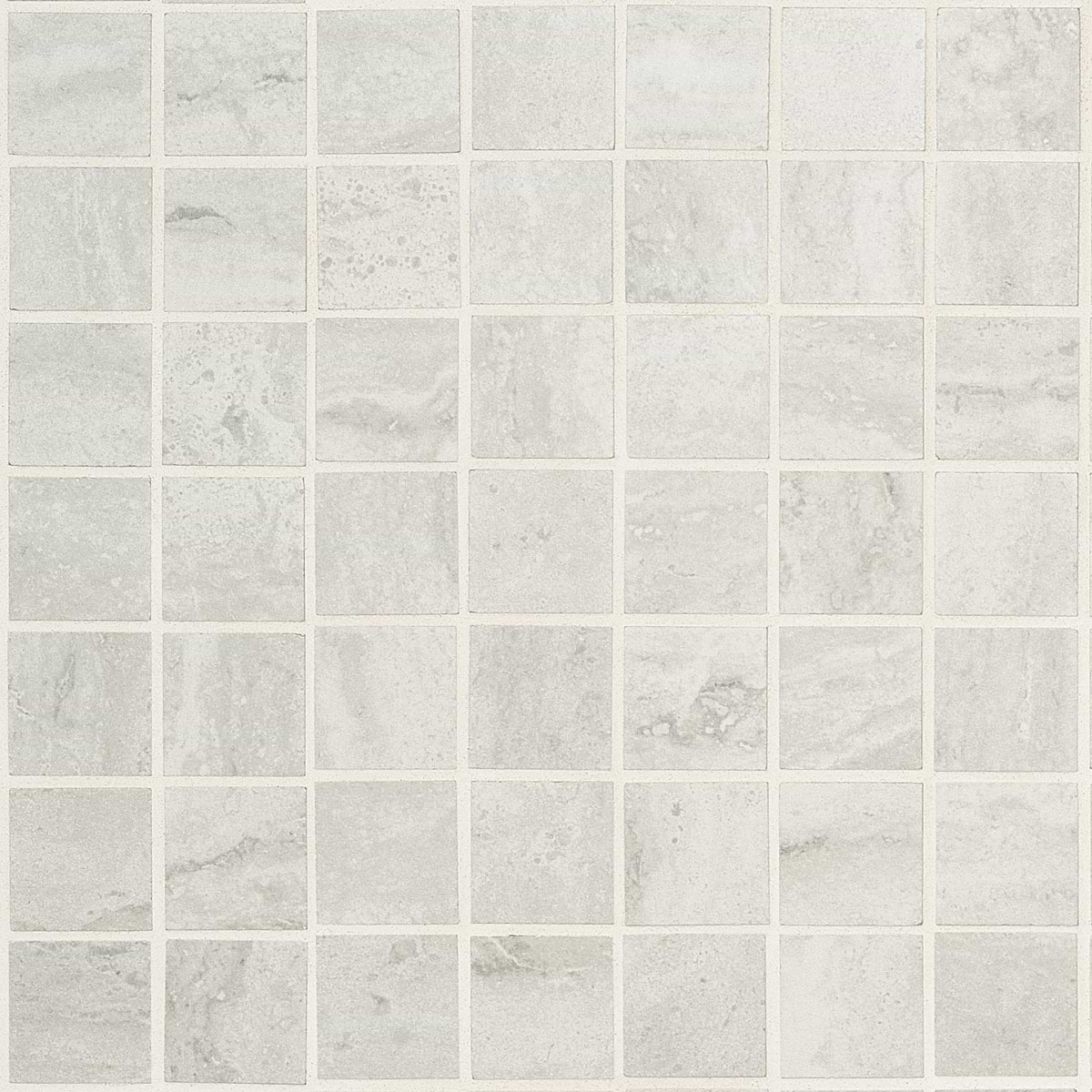 Everyday Travertine Cotton White 2x2 Matte Porcelain Mosaic Tile