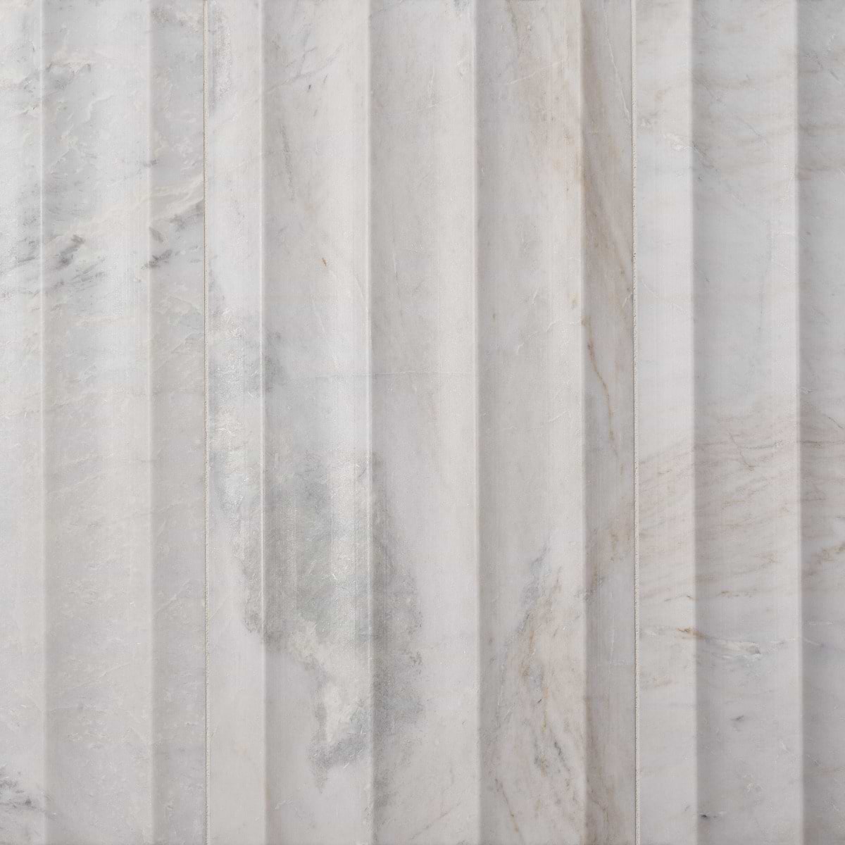 Carver Fluted Alaska 12x24 Dimensional Honed Honed Marble