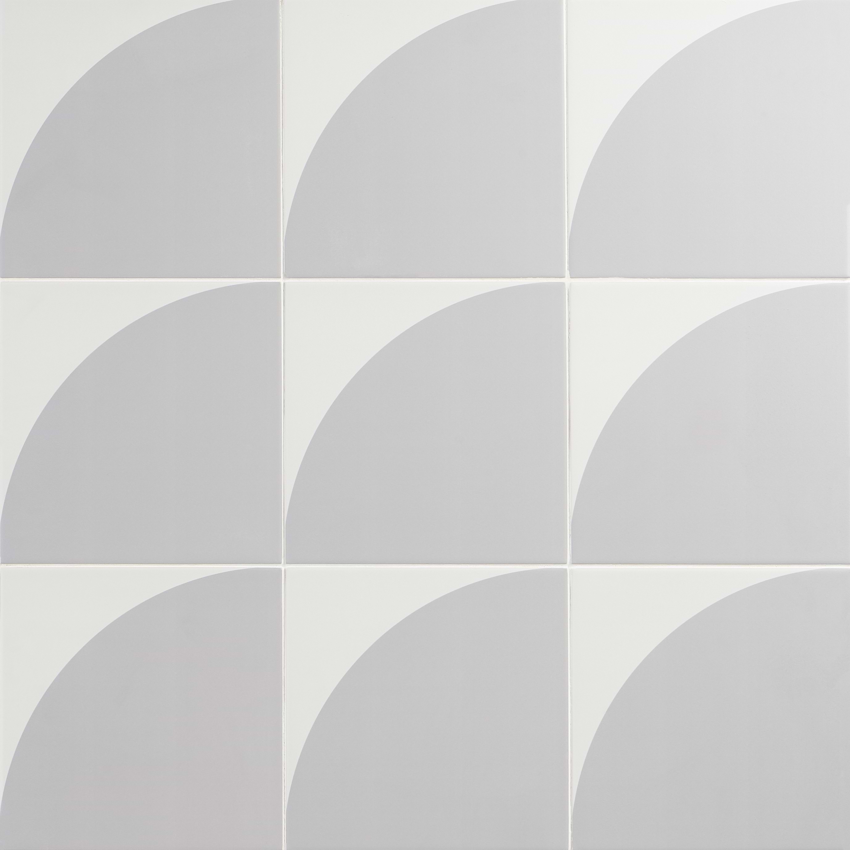 Stacy Garcia Maddox Deco Floor Cool Gray 8x8 Matte Porcelain