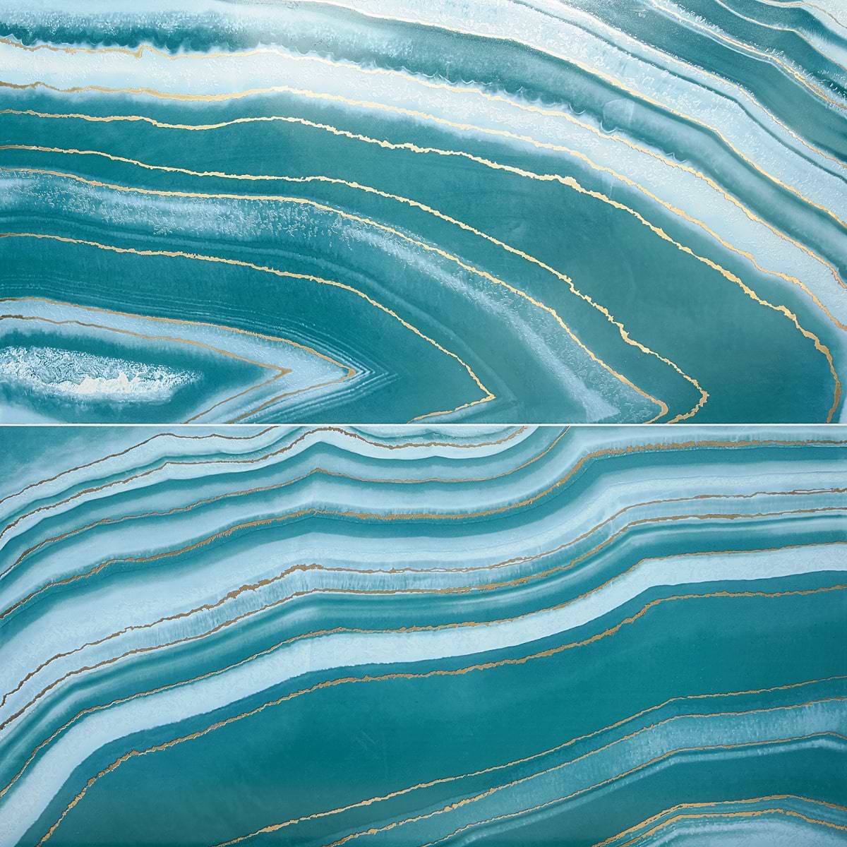 Deco Agate Ocean Green 24x48 Artisan Decor Polished Porcelain Tile