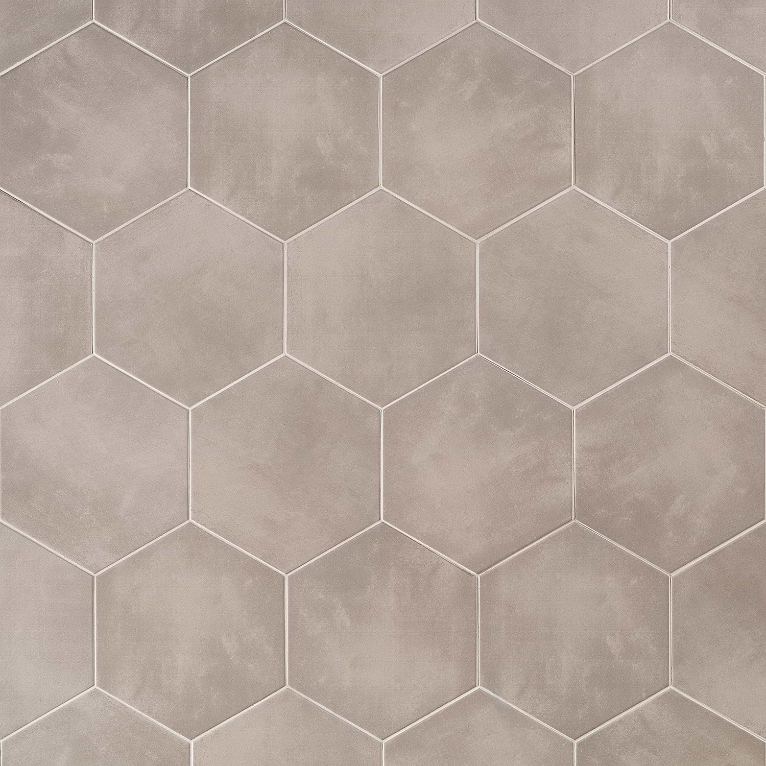 Aries Gris 8" Hex Matte Porcelain 