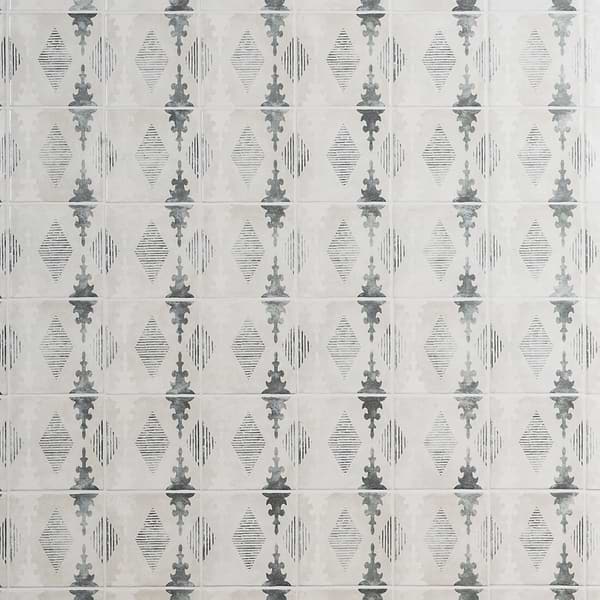 Paula Purroy Como Aztec Blue Gray 5x5 Matte Ceramic Tile