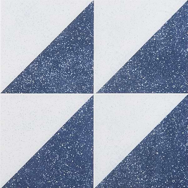 Close Out - GeoPrism Terrazzo Dos Navy 8x8 by Elizabeth Sutton