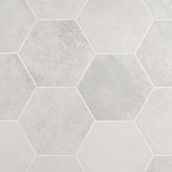 Pompeia Blanco White 8" Hexagon Matte Porcelain Tile