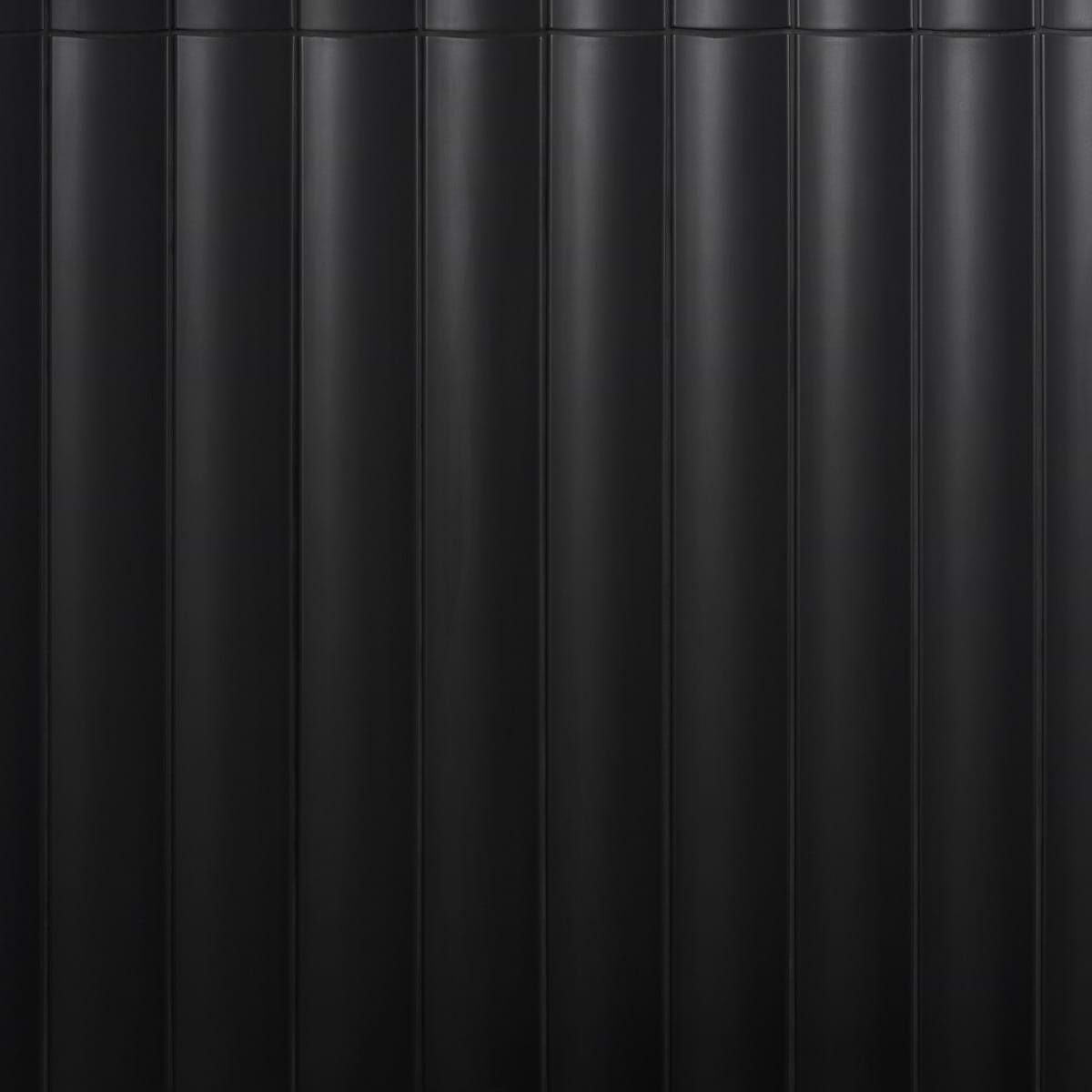 Saera Black Fluted Column 4x36 Tile Matte Ceramic