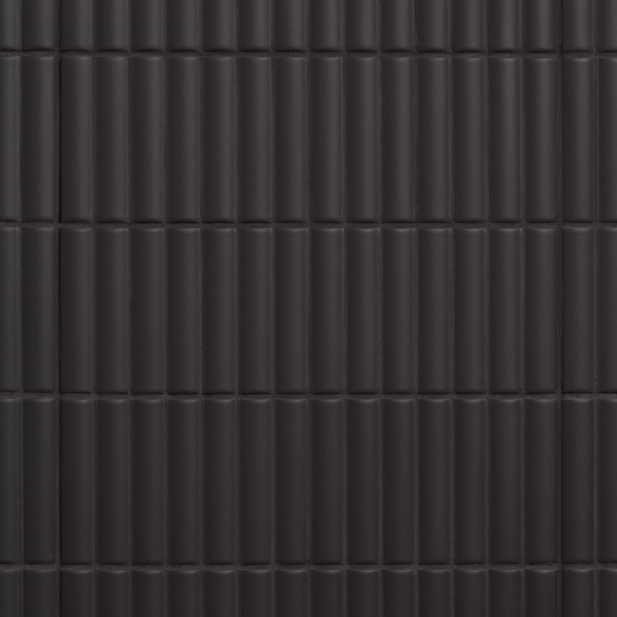 Saera Ribbed Black 4x12 Matte Ceramic