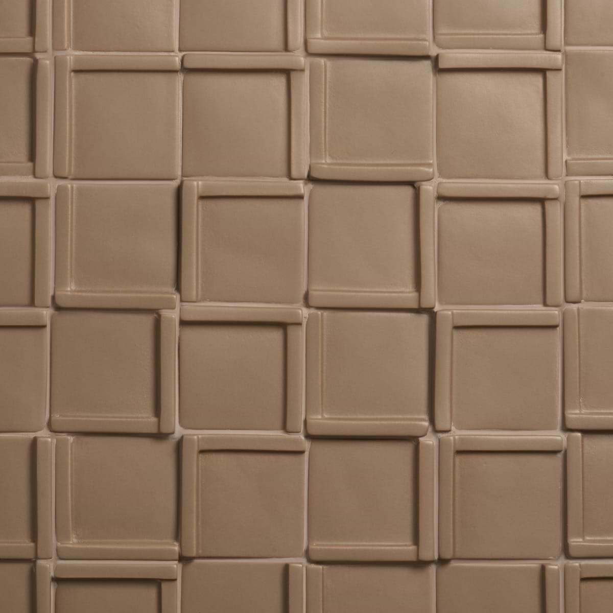 Saera Cross Taupe 4x4 Matte Ceramic