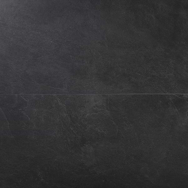 Motley Charcoal Black 24x48 Limestone Look Matte Porcelain Tile