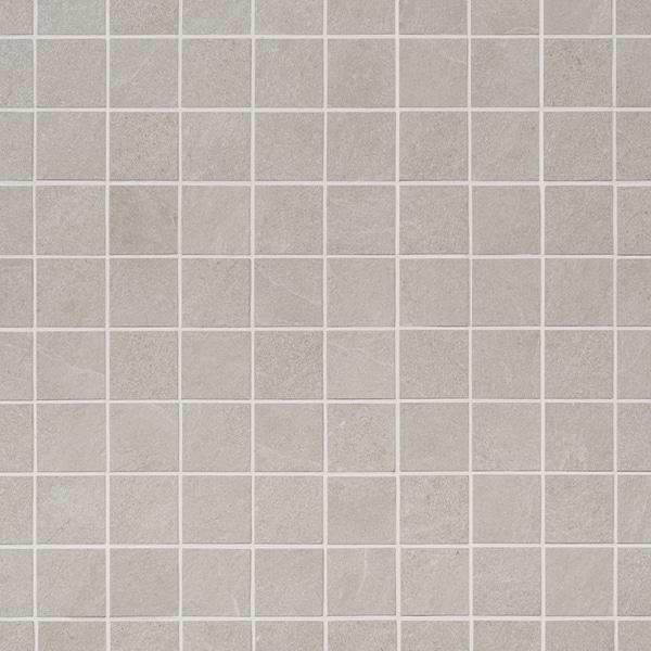 Motley Linen White 2x2 Limestone Look Matte Porcelain Mosaic Tile