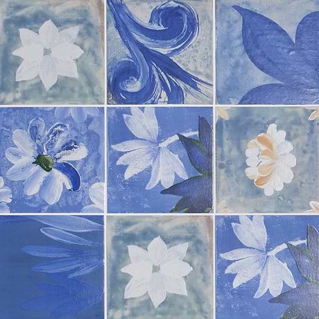 Angela Harris Florista Portofina Decor 8x8 Mural Matte Porcelain