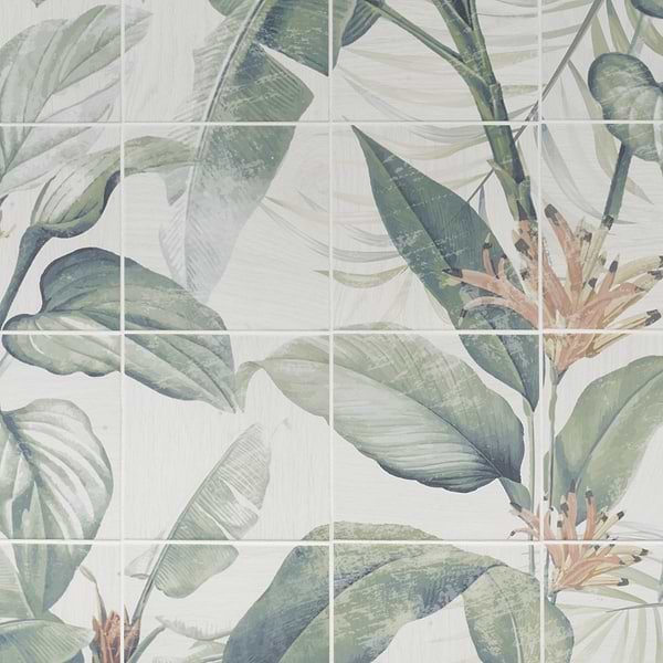 Angela Harris Florista Spring Leaves Mural 8x8 Matte Porcelain
