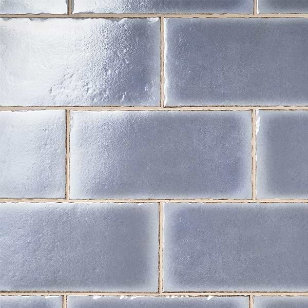 Baylight Blue 6"x12" Glossy Porcelain Subway Tile