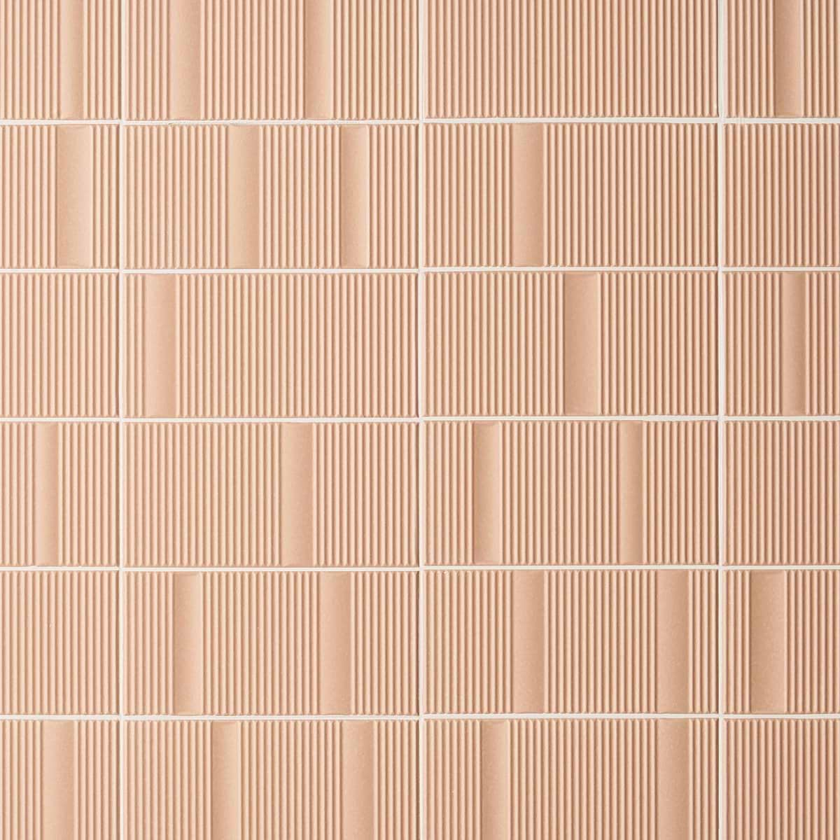 Armada Clay Beige 8x16 Fluted 3D Matte Ceramic Wall Tile