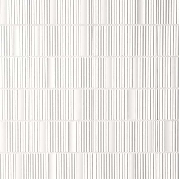 Armada White 8x16 Fluted 3D Matte Ceramic Wall Tile