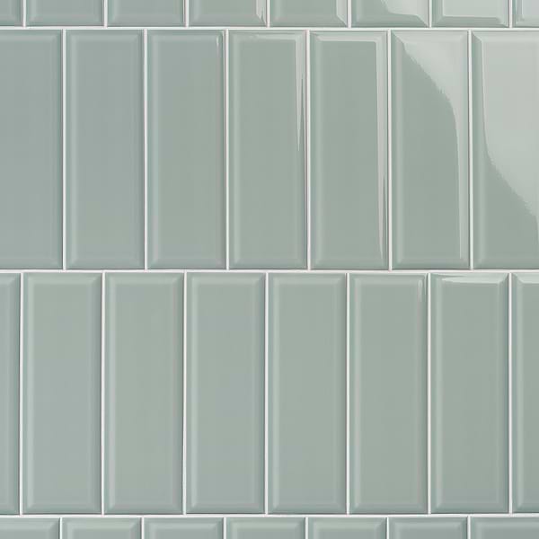 Beverly Green 4x12 Beveled Glossy Ceramic Subway Tile