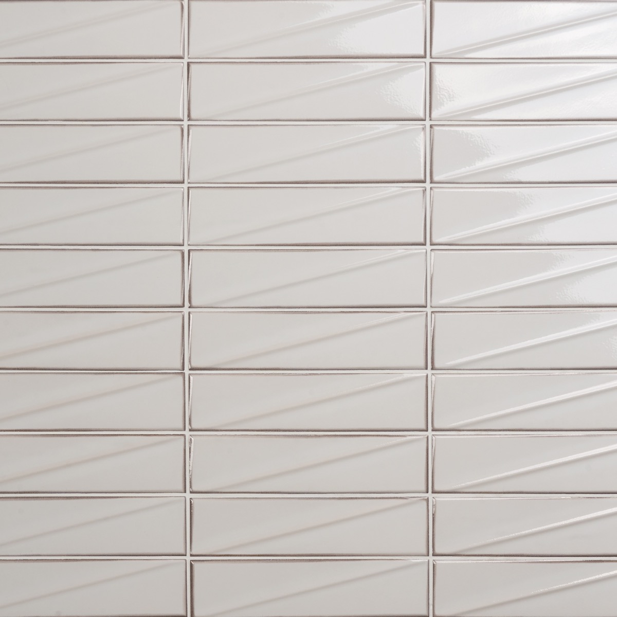 Close Out - Pulse Ice White 3x12 3D Glossy Ceramic Subway Tile