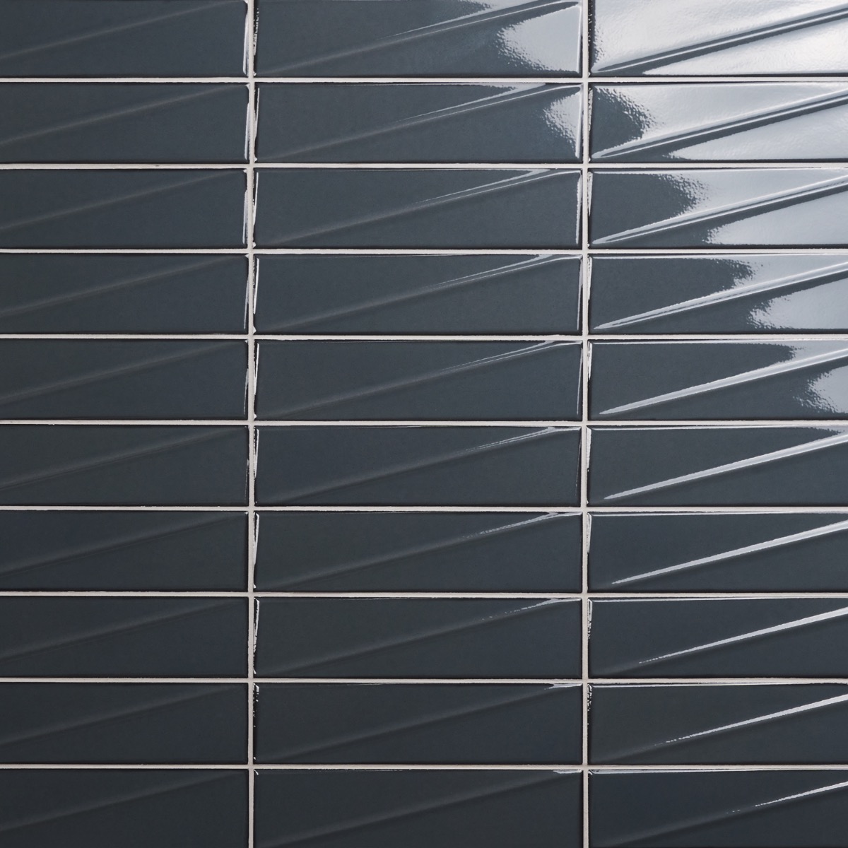 Pulse Storm Gray 3x12 3D Glossy Ceramic Subway Tile