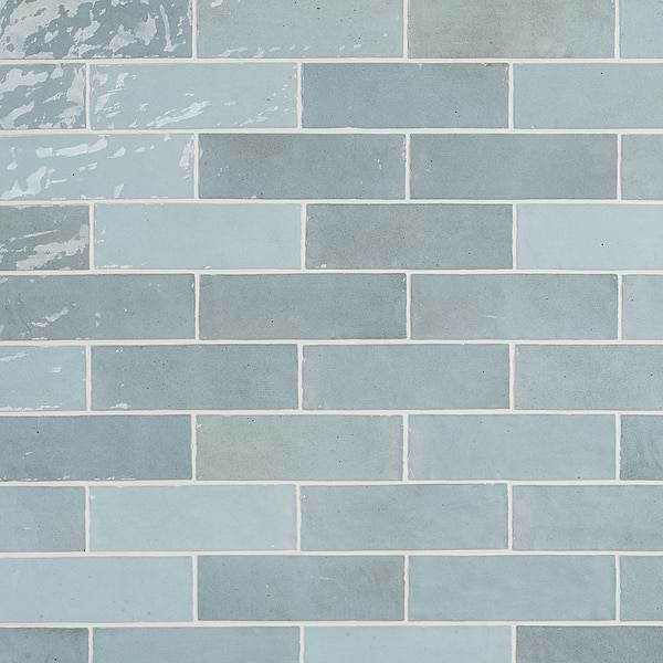 Serena Sky Blue 3x8 Glossy Ceramic Subway Tile