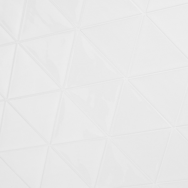 Bellami Triangulo Bianco 5x4 Glazed Ceramic Tile
