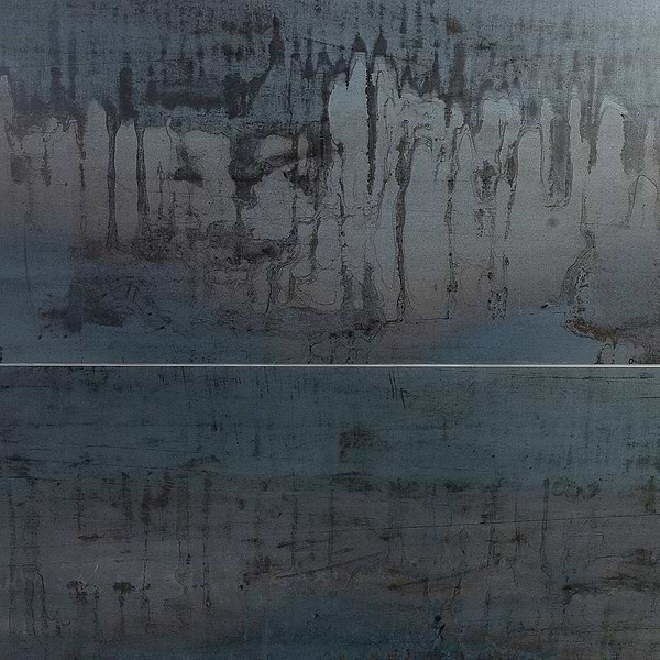 Angela Harris Bellissimo Oxide 24x48; in Metallic Dark Blue Porcelain; for Backsplash, Bathroom Floor, Bathroom Wall, Commercial Floor, Floor Tile, Kitchen Floor, Kitchen Wall, Outdoor Floor, Outdoor Wall, Shower Wall, Wall Tile; in Style Ideas Craftsman, Industrial, Mid Century, Modern