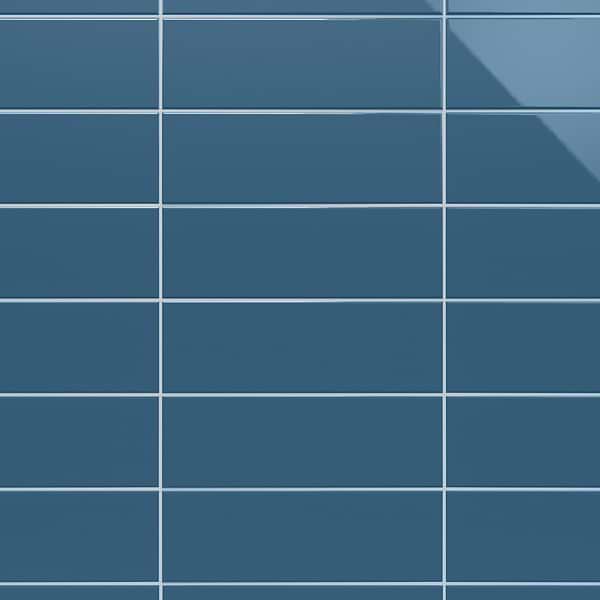 Market Street Blue 4x12 Polished Porcelain Tile