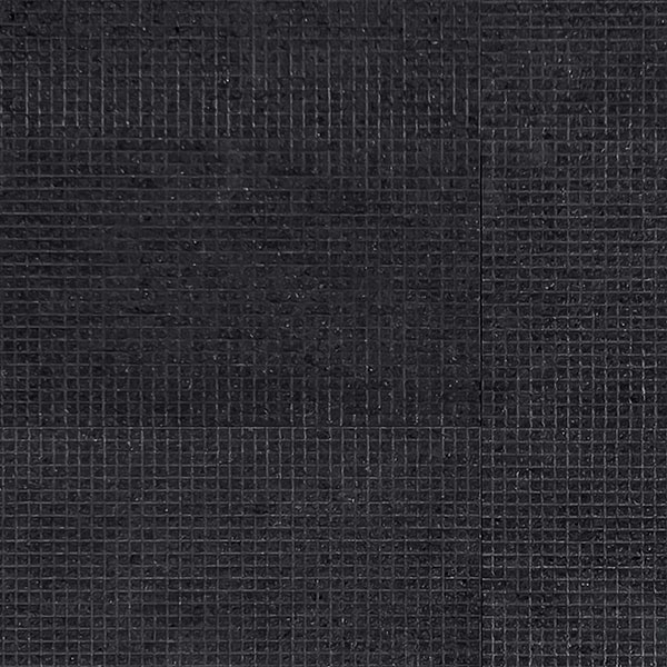 Carvina Carved Cube Noir Black 12x24 3D Honed Basalt Stone Tile