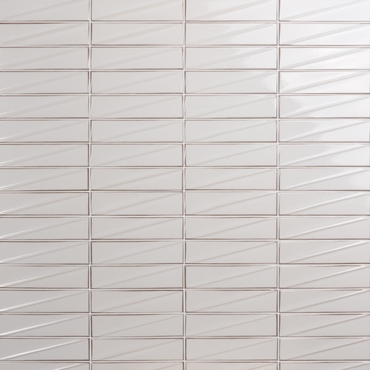 Close Out - Pulse Ice White 3x12 3D Glossy Ceramic Subway Tile