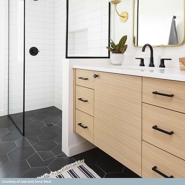 Paige Antracite 10" Hexagon Matte Cement Look Porcelain Tile