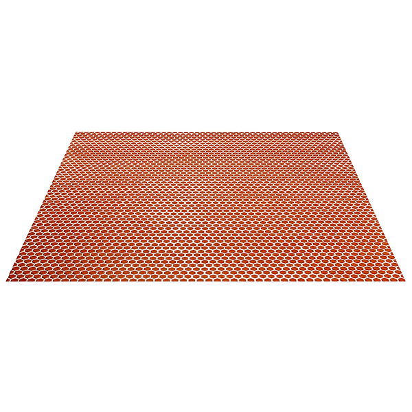 Simple 2.0 Rimmed Tangerine Orange 1" Hexagon Polished Porcelain Mosaic