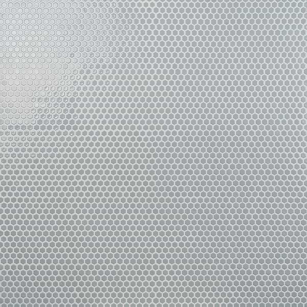 Simple 2.0 Rimmed Mist Gray 1" Hexagon Polished Porcelain Mosaic