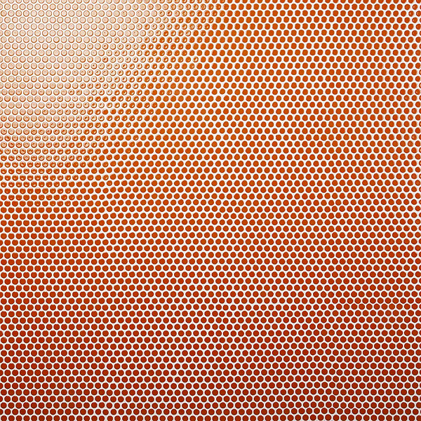 Simple 2.0 Rimmed Tangerine Orange Penny Rounds Polished Porcelain Mosaic