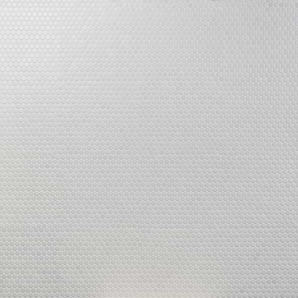 Simple 2.0 White 1" Penny Round Matte Porcelain Mosaic