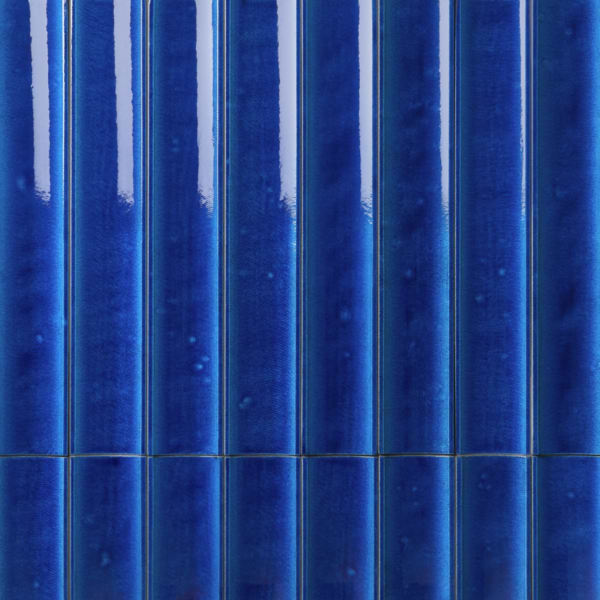 Sample-Bahari Fluted Adriatic Blue 6x36 3D Glossy Lava Stone Tile