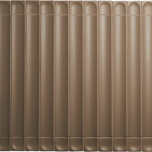 Saera Fluted Column Taupe 4x4 Handmade Matte Ceramic End Piece