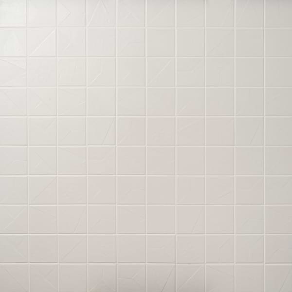 Stacy Garcia Artigo Deco White 5x5 Textured Matte Ceramic Tile