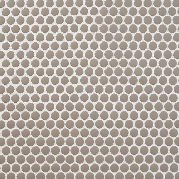 Simple 2.0 Firma Beige 1" Circles Polished Porcelain Mosaic