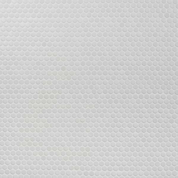 Simple 2.0 White 1" Penny Round Matte Porcelain Mosaic