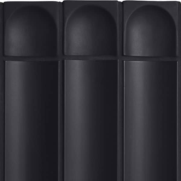 Saera Fluted Column Black 4x4 Handmade Matte Ceramic End Piece