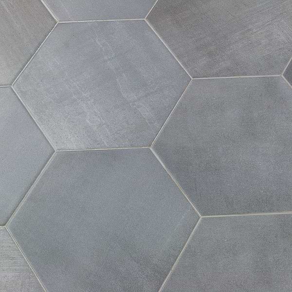 Elementary Gris 10 Inch Hex Matte Porcelain