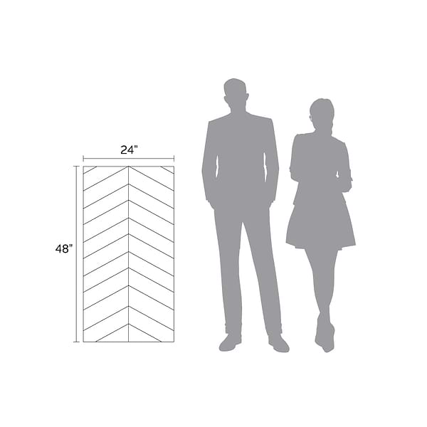 Elan Chevron Black 24x48 Wood Look Matte Porcelain Tile