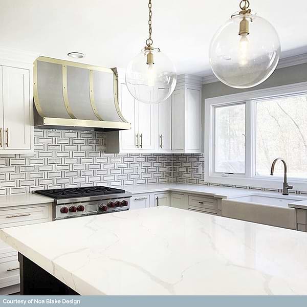 Interlace Asian Statuary & Athens Gray Polished Marble