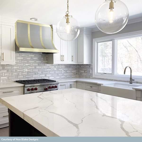 Interlace White Carrara- Temple Gray & Thassos Polished Marble