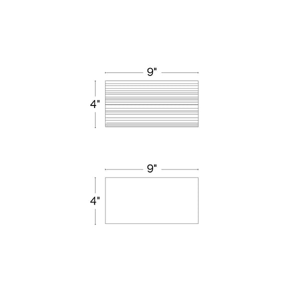 Baroque Glass Blanco White 4.5x9 Fluted Ridged Polished  Glass